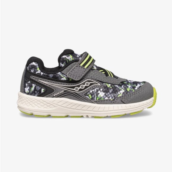 NEW Saucony Sizes 6, 6.5, 7, 7.5 Baby Boys Ride 10 Jr. Sneaker - Olive Camo - Picture 2 of 4
